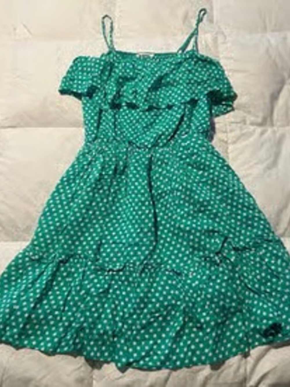 BB DAKOTA SIZE MEDIUM M GREEN POLKA DOT DRESS FROM NORDSTROMS LOT5842*